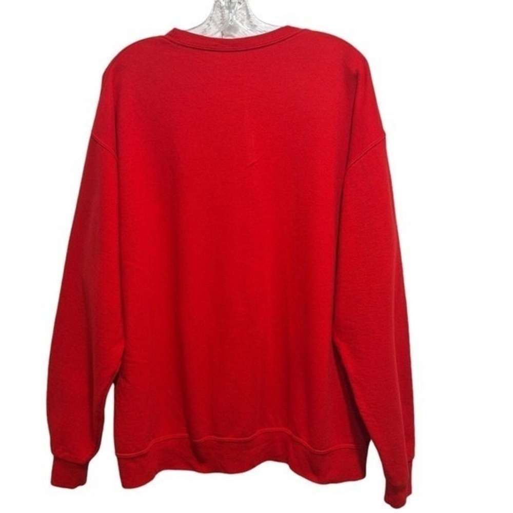 Athletic Works Sweater Mens  Large 42-44 Red‎ Cotton Sweatshirt Pullover Comfort - Picture 2 of 12